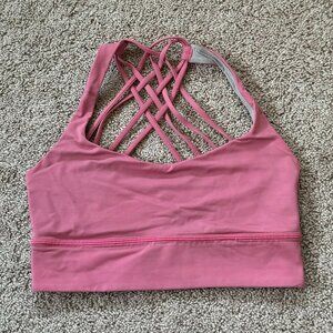 Lululemon Pink Free to Be Wild Longline Bra